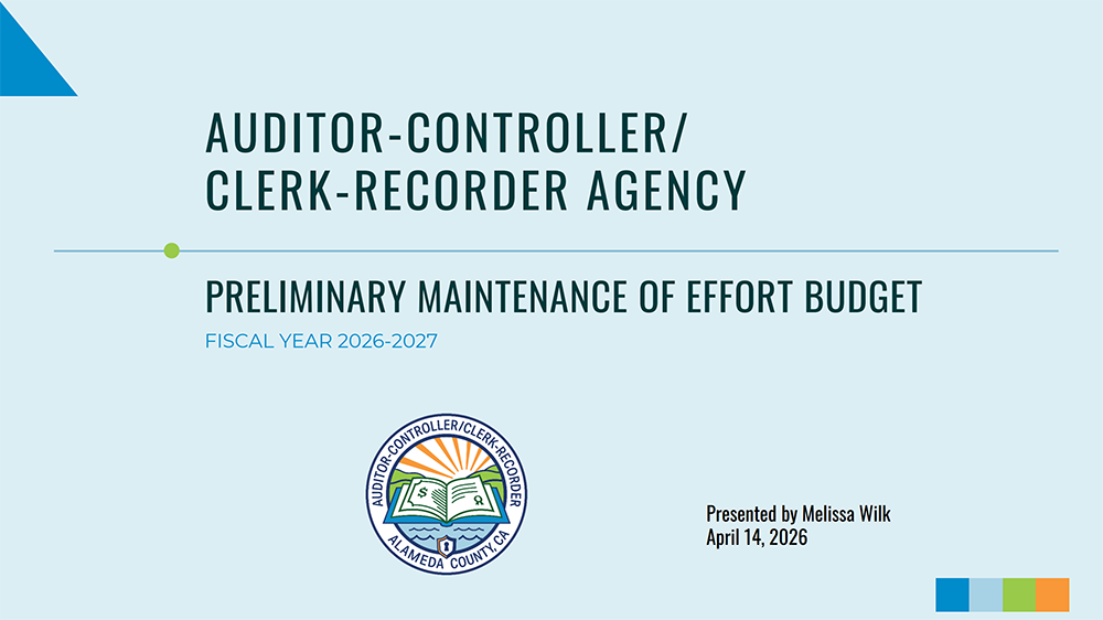 Preliminary Maintenance of Effort Budget Presentation 26-27 Cover